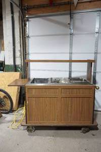 warming buffet table