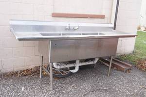 stainless steel commercial sink