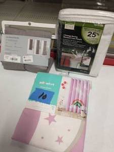 3 CURTAINS VARIOUS SIZES AND BRANDS