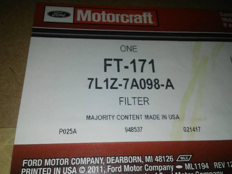 lot 110 image: Transmission Filter, Buckle End, Air Cleaner -2, Struts, Boot kit.  - Ford