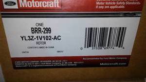 lot 369 image: Disc Brake Rotor and Hub Assembly (2) Ford YL3Z 1V102 AC