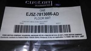 lot 385 image: Floor Mat - Ford EJ5Z 7813086 AD