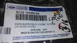 lot 428 image: Super duty Front Splashguards
