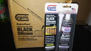 lot 123 image: Cyclo Black Silicone, Gasket Maker (Qty. 12)