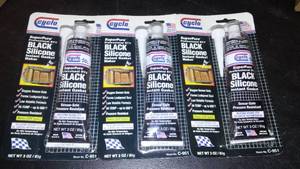lot 139 image: Cyclo Black Silicone, Instant Gasket Maker (3 tubes)