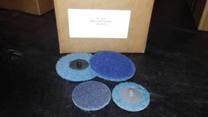 lot 141 image: 2 in. and 3 in. Sanding Discs. Qty 25 Med. Grit.