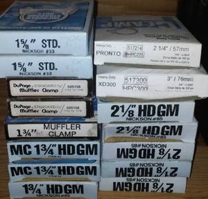 lot 150 image: Muffler Clamps (qty 15)