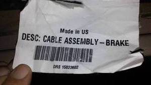 lot 179 image: Brake Cable     Orscheln 15823608