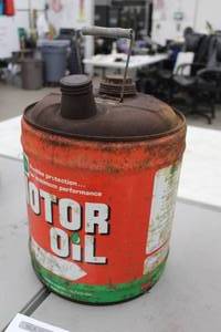 lot 407 image: Metal Oil Can