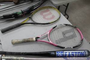lot 466 image: Lot of (2) Tennis Rackets  - Wilson V-Matrix, TT Maria