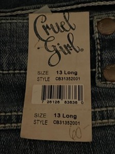 lot 69 image: Cruel Girl Georgia Long Jeans Size 13