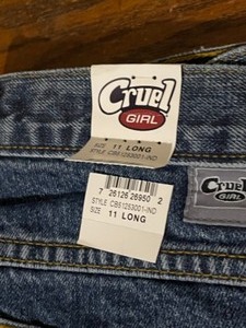 lot 98 image: Cruel Girl Low Rise Slim Boot Cut Long Jeans Size 11