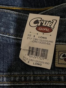 lot 103 image: Cruel Girl Low Rise Relaxed Jeans Size 3