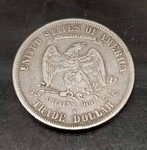 lot 01 image: 1877-S US TRADE DOLLAR