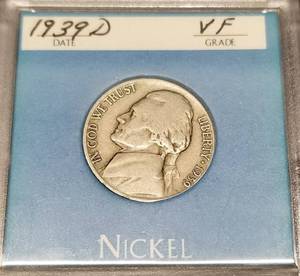 lot 08 image: GROUP OF 3 JEFFERSON NICKELS 1939-D 1948-D 1949-D