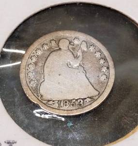 lot 09 image: 1853 US SEATED LIBERTY HALF DIME