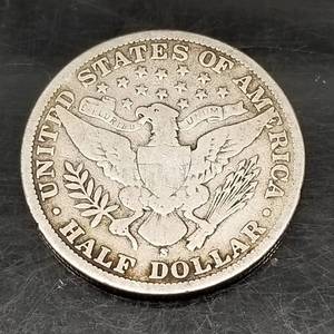 lot 11 image: 1905-S BARBER HALF DOLLAR