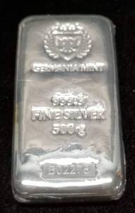lot 42 image: 500 grams (16.08 OZ) .999 FINE SILVER BAR IN ORIGINAL BOX (12 KILO)