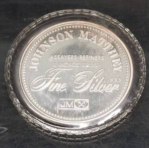 lot 53 image: 1 TROY OZ .999 FINE SILVER JOHNSON MATTHEY ALASKA SEALED
