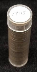 lot 58 image: ROLL OF (50) US WWII 1943 STEEL CENTS