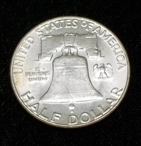 lot 62 image: 1962 FRANKLIN HALF DOLLAR GEM BU