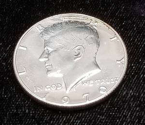 lot 64 image: 1970-S PROOF 40% SILVER KENNEDY HALF DOLLAR