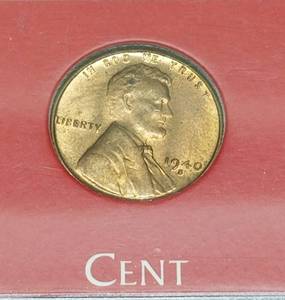 lot 65 image: 1940-S US WHEAT CENT UNC