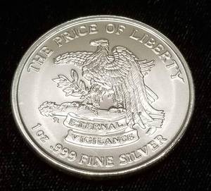 lot 74 image: 1 TROY OZ .999 FINE SILVER DONT TREAD ON ME ROUND