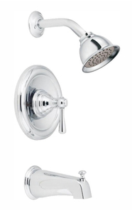 lot 56 image: MOEN Kingsley Posi-Temp Single-Handle Eco-Performance Tub and Shower Faucet Trim Kit in Chrome (Valve Not Included)