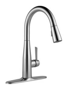 lot 57 image: DELTA Essa Single-Handle Pull-Down Sprayer Kitchen Faucet with MagnaTite Docking in Arctic Stainless