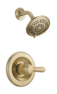 lot 58 image: DELTA Lahara 1-Handle 1-Spray Shower Faucet Trim Kit in Champagne Bronze (Valve Not Included)