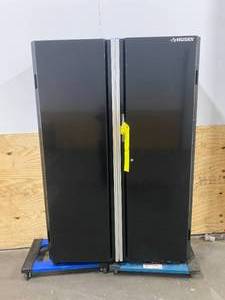 lot 6 image: HUSKY 24-Gauge Steel Freestanding Garage Cabinet in Black (48 in. W x 72 in. H x 18 in. D)