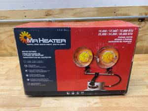 lot 67 image: MR. HEATER 30,000 BTU Radiant Double Tank Top Propane Heater