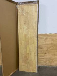 lot 12 image: HUSKY 84 in. Solid Wood Work Surface for Heavy Duty Welded Steel Garage Storage System