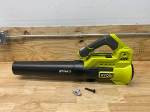 lot 77 image: RYOBI 40V 110 MPH 525 CFM Cordless Battery Variable-Speed Jet Fan Leaf Blower (Tool Only)