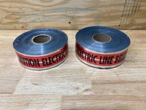 lot 38 image: EMPIRE Lot of 2 Rolls of- Magnatec Premium Detectable Tape-Electric Line (3 x 1000 per roll)