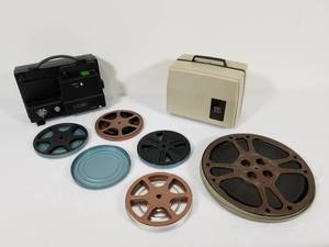 Vintage 8mm & Super8mm Projector, 8mm Film Canisters