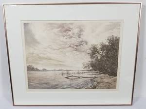 Vintage Intaglio Print