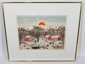 Vintage Etching with Watercolor