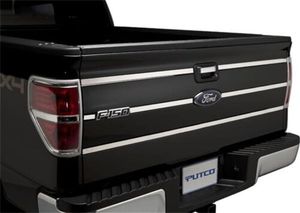 lot 365 image: NOS - Ford Chrome Plated Tailgate Accents - Putco Part No. 402702 - Box States 2009 and Up F150