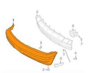 lot 390 image: NOS - GM Front Bumper Cover for 1995 to 2005 Astro  Safari Van - Part No. 15722925 - NO SHIPPING