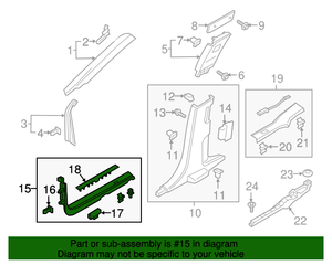 lot 599 image: NOS - Genuine Ford Front Sill Plate - Fits 2017 to 2020 Lincoln Continental - Part No. GD9Z-5413209-BJ