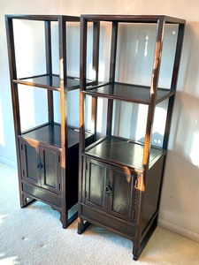 lot 3 image: Pair of Decorative Display Bookshelves
