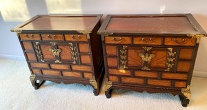lot 4 image: Pair of Asian Inspired Accent Tables