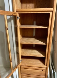 lot 68 image: Oak Tower Storage Cabinet