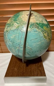 lot 67 image: Globe on a Faux Wooden Stand