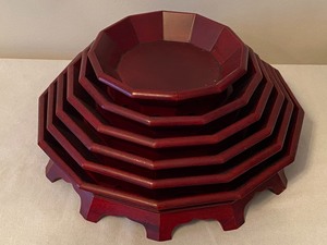 lot 47 image: Six Matching Korean Vase Stands in a Variety of Sizes