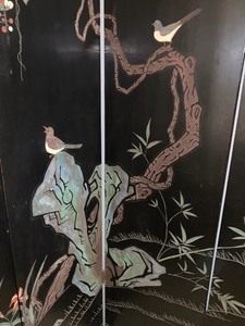 lot 176 image: Beautiful Vintage Decorative Asian Screen