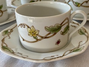 lot 172 image: Teacup and Saucer Sets by Fritz and Floyd in Potager