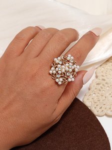 Faux Pearl Decor Ring